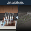 Piklohas 14 Pieces Kitchen Knife Set Magnetic Block Razor Sharp - Black/Cloud