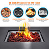 SereneLife Outdoor Propane Fire Pit Table-CSA Approved Safe 40,000 BTU