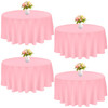 4 Pack Round Tablecloth 90 Inch Polyester Round Table Cloth Pink Tablecloths New