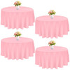 4 Pack Round Tablecloth 90 Inch Polyester Round Table Cloth Pink Tablecloths New