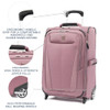 TRAVELPRO MAXLITE 5 SOFTSIDE EXPANDABLE UPRIGHT 2 WHEEL CARRY ON 22" - PINK New