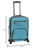 Rockland Pasadena Softside Spinner Wheel Luggage, Carry-On 20-Inch, Turquoise New