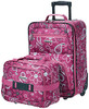 ROCKLAND FASHION SOFTSIDE UPRIGHT LUGGAGE EXPANDABLE WHEEL F102 - PINK BANDANA New