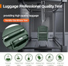 Fancial Expandable Luggage with Spinner Wheels, Green, Checked-Medium 24-Inch
