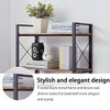 OIAHOMY Industrial Bookshelf，5-Tier Vintage Bookcase and Bookshelves Brown Oak