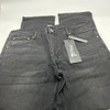 7GROOVE MEN'S JEANS STRAIGHT DENIM - SIZE: MEN 36/32 - BLACK WASHED New