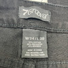 7GROOVE MEN'S JEANS STRAIGHT DENIM - SIZE: MEN 34/30 - JET BLACK New