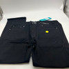 7GROOVE MEN'S JEANS STRAIGHT DENIM - SIZE: MEN 38/32 - JET BLACK New