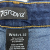 7GROOVE MEN'S JEANS STRAIGHT DENIM - SIZE: MEN 44/32 - DARK INDIGO New