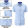 GALAXY BY HARVIC MENS SLIM FIT SHORT SLEEVE SHIRT - SIZE: S - LIGHT BLUE New
