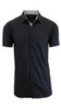 GALAXY BY HARVIC MENS SLIM FIT SHORT SLEEVE BUTTON UP SHIRT BLACK M SS-500 New