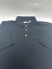 CUBAVERA SOLID TEXTURED POLO - SIZE: MEN L - JET BLACK New
