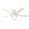 HUNTER FAN COMPANY HUNTER 59269 ANSLEE CEILING FAN 46" - FRESH WHITE