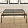 BEST PRICE MATTRESS QUEEN METAL WOOD BLACK 18 INCH BED FRAME - BLACK