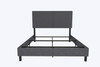 DHP JANFORD BED WITH CHIC UPHOLSTERED HEADBOARD, QUEEN - GRAY LINEN