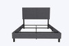 DHP JANFORD BED WITH CHIC UPHOLSTERED HEADBOARD, QUEEN - GRAY LINEN