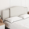 KOTPOP Maidenhead Upholstered Arched Headboard Queen/King Bed - Beige Wing