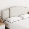 KOTPOP Maidenhead Upholstered Arched Headboard Queen/King Bed - Beige Wing