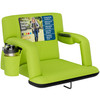 ALPCOUR RECLINING STADIUM SEAT – WIDE BLEACHER CHAIR – 21" WIDE - LIME New
