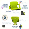 ALPCOUR RECLINING STADIUM SEAT – WIDE BLEACHER CHAIR – 21" WIDE - LIME New