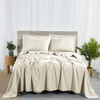 BIBB HOME 2000 COUNT 6-PIECE RAYON FROM BAMBOO SHEET SET - KING - CREAM