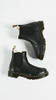 DR. MARTENS 2976 LEONORE BURNISHED WYOMING BOOT WOMEN 8 (AU/UK W6) - BLACK