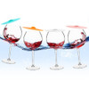 ZMARKRAFT FLOATING WINE GLASSES POOL CUP LIDS SET OF 4 SHATTERPROOF - CLEAR