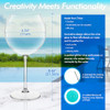 ZMARKRAFT FLOATING WINE GLASSES POOL CUP LIDS SET OF 4 SHATTERPROOF - CLEAR
