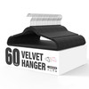 YSSOA VELVET HANGERS 60 PACK NON-SLIP SHOULDER NOTCHES, 360° HKHANGVELVET30BLK