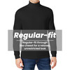 GALAXY BY HARVIC MEN'S LONG SLEEVE TURTLE NECK T-SHIRT - SIZE: MEN L - BLACK New