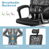 JHK OFFICE HIGH BACK MESH COMPUTER LUMBAR HEIGHT SWIVEL TASK C-6579-BK - BLACK