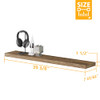 BAMEOS FLOATING SHELVES WALL MOUNTED WOODEN SHELVES SET OF 2 - BOATHOUSE OAK