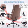 EFOMAO Fabric Office Chair, Big and Tall Chair 400 lb Weight Capacity - Brown