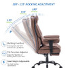 EFOMAO Fabric Office Chair, Big and Tall Chair 400 lb Weight Capacity - Brown