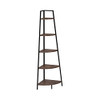 OIAHOMY Corner Shelf 70 Inch Tall Bookcase 5- Tier Industrial Corner Bookshelf