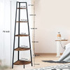 OIAHOMY Corner Shelf 70 Inch Tall Bookcase 5- Tier Industrial Corner Bookshelf