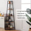 OIAHOMY Corner Shelf 70 Inch Tall Bookcase 5- Tier Industrial Corner Bookshelf