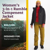 MARMOT WOMEN'S RAMBLE 3-IN-1 COMPONENT JACKET RECYCLED BLACK XS New
