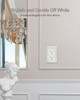 ZILLSEA 4-PACK DUPLEX OUTLET COVER, METAL WALL PLATE, A034D14 - WHITE