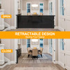 140 Inch Retractable Dog Gate Extra Wide Dog Gates for Large Openings