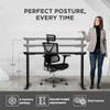 UNCAGED ERGONOMICS Rise Up Standing Desk Legs Dual Motor Frame RUBBER - BLACK