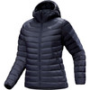 ARC'TERYX CERIUM SV HOODED DOWN JACKET - SIZE: WOMEN M - BLACK SAPPHIRE New