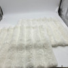 NEELVIN FAUX FUR COZY SOFT STRIPED THROW PILLOWS COVERS 18X18 2PCs FLUFFY WHITE