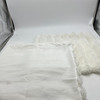 NEELVIN FAUX FUR COZY SOFT STRIPED THROW PILLOWS COVERS 18X18 2PCs FLUFFY WHITE