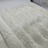 NEELVIN FAUX FUR COZY SOFT STRIPED THROW PILLOWS COVERS 18X18 2PCs FLUFFY WHITE