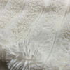 NEELVIN FAUX FUR COZY SOFT STRIPED THROW PILLOWS COVERS 18X18 2PCs FLUFFY WHITE