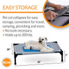 K&H PET PRODUCTS COOLIN' PET COT, 32X25X7 MEDIUM, 1666-32X25, GRAY/BLUE