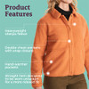MARMOT WOMEN'S AROS BUTTON-UP JACKET SHERPA FLEECE RETRO STYLE SIZE M COPPER New