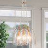 OPTIMANT LIGHTING MODERN GOLD 3-LIGHT PENDANT LIGHTING FIXTURE H13A03827 - GOLD New