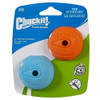 CHUCK IT! THE WHISTLER BALL DOG TOY SMALL 2 INCH DIAMETER 2 PACK ORANGE/BLUE New